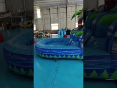 EN14960 8x3x4m 膨らませられる水スライド 室内 膨らませられる水跳び屋