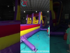 PVC タンパウリン 膨張式障害物コース 屋外裏庭 楽しい 走行 スポーツ 幼児向け