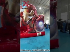 新デザイン デジタル印刷 スライド付き 膨らませられる跳ね上がり屋 驚異のアイアンマン