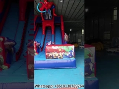 商業用 充電式 ダブルスライド スパイダーマン 充電式 乾燥式 スライド 城 子供と大人のための
