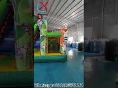スライド付き 膨らませる 跳ね上がる 家 ジラフ 動物園