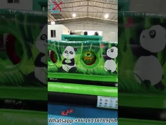 膨らませられる障害物コース パンダジャンプ城 遊び場
