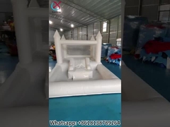 膨らませられるホワイトウェディング 跳ね返る城 ジャンピングハウス