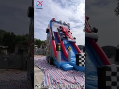 膨らませられるドライスライド レースカーのスライド 面白い城