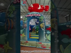 膨らませられる跳ね上がる家 海底世界 楽しい都市 ジャンピングキャッスル