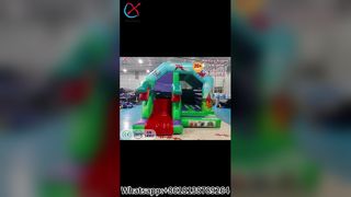 子供向けの楽しい恐竜バウンスハウススライド