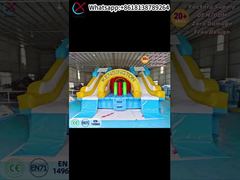 商用グレードのダブル スライド バウンス ハウス レンタル ソリューション