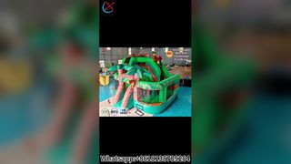 ジャングル アドベンチャー インフレータブル バウンス ハウス スライド付き