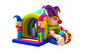 美しいサーカスのピエロの子供のスライド/爆発のジャンパーが付いている膨脹可能な跳ね上がりの家