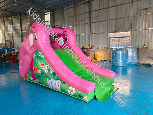 エレファントテーマ 3.5x1.8x2.5m 充気式水スライド デジタル印刷 水上ジャンプハウス スライド付き