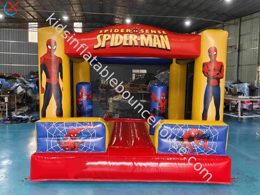 新デザイン 充電式跳躍家 スパイダーマン ヒーロー 漫画 充電式トランポリン ジャンピングハウス 子供のための城