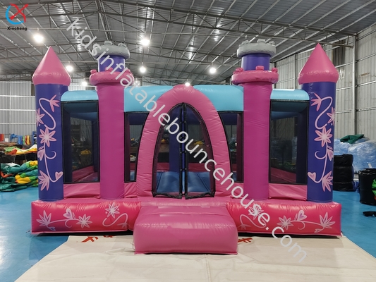 プリンセスキャッスルキッズインフレータブルバウンスハウス0.55mmポリ塩化ビニールの防水シート3 - 15歳の子供
